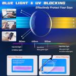 3 Pack Stylish Blue Light Blocking Glasses for Men