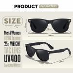 Unisex UV400 Polarized Retro Sunglasses in Black