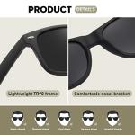 Unisex UV400 Polarized Retro Sunglasses in Black