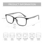 ZENOTTIC Blue Light Blocking Square Reading Glasses