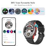 Military Smartwatch with Fitness Tracking & Calls