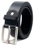 Ossi Men's Black Roller Buckle Jeans Belt