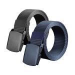 Heshebuy 2-Pack Nylon Canvas Belts for Outdoor Fun