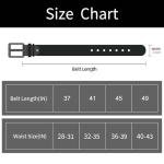 Men's Black Leather Belt with Classic Buckle