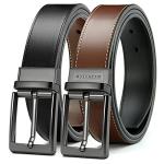 Reversible Leather Belt for Men – Black & Brown
