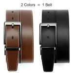 Reversible Leather Belt for Men – Black & Brown