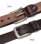 Dovava Men's Brown Leather Jeans Belt 115cm