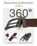 Reversible Leather Belt for Men – Black & Brown