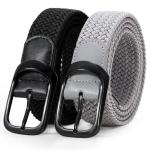 2 Pack Men's Elastic Braided Golf Belts