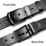 Men's Black Leather Casual and Golf Belt