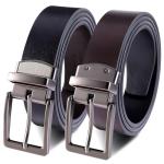 Reversible Leather Belt for Men - Black & Coffee