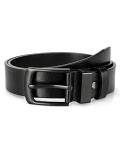 Men's Black Leather Casual Jeans Belt