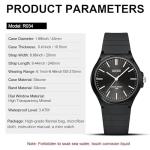 Minimalist Men's Analog Quartz Watch with Black Strap