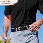 VONMELLI Stretch Braided Men's Black Golf Belt