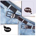 Reversible Leather Belt for Men - Black & Coffee