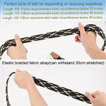 Braided Stretch Belt with PU Leather Buckle