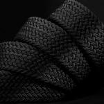 VONMELLI Stretch Braided Men's Black Golf Belt