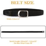 Men's Braided Elasticated Belt - Casual Black