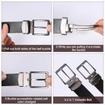 Reversible Leather Belt for Men - Black & Coffee