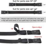 Men's Adjustable No Buckle Elastic Belt - Black