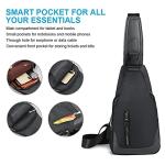 Aucuu Men's Anti-theft Sling Bag with USB Port