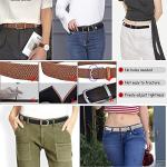 Braided Stretch Belt with PU Leather Buckle