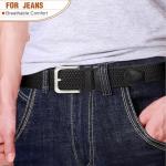 VONMELLI Stretch Braided Men's Black Golf Belt