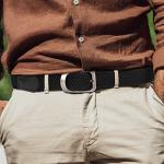 Men's Braided Elasticated Belt - Casual Black