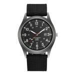 Men's Black Minimalist Military Quartz Watch