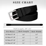VONMELLI Stretch Braided Men's Black Golf Belt