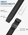 BOSTANTEN Leather Ratchet Dress Belt with Slide Buckle