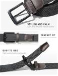 Men's Adjustable Elastic Black Stretch Belt