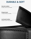BOSTANTEN Leather Ratchet Dress Belt with Slide Buckle