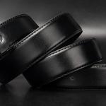 Men's Black Leather Belt - Stylish and Versatile