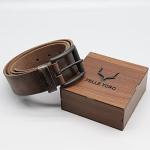 PELLE TORO Handmade Cowboy Leather Belt for Men