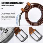 GSG Men's Leather Double Stitched Belt - Brown