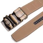 Men's Genuine Leather Adjustable Ratchet Belt - Brown