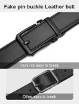 JUKMO 1.5" Leather Ratchet Belt for Men