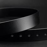 Genuine Leather Black Belt for Men, 56