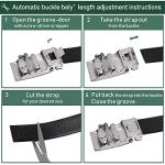 Men's Automatic Leather Ratchet Belt with Keychain