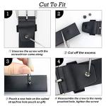 Genuine Leather Black Belt for Men, 56