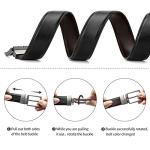 Men's Reversible Black Leather Belt - 120cm