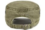 Cool Washed Cotton Military Cadet Cap - Army Green