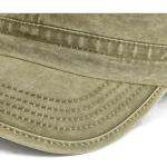 Cool Washed Cotton Military Cadet Cap - Army Green