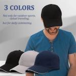 Men's Cotton Baseball Caps, 3-Pack - Blue, Grey, Black
