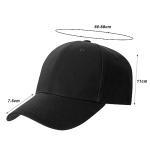 Unisex Adjustable Black Baseball Cap for All