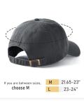 Men's Vintage Washed Cotton Baseball Cap - Grey