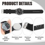 Men's Black Minimalist Military Quartz Watch