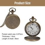 Vintage Style Quartz Pocket Watch with Chain