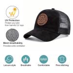 Men's Embroidered Adjustable Baseball Cap - Black